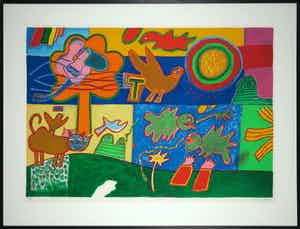 Corneille - Zeefdruk, Le bel été - Ingelijst (Groot) verkocht voor € 450!