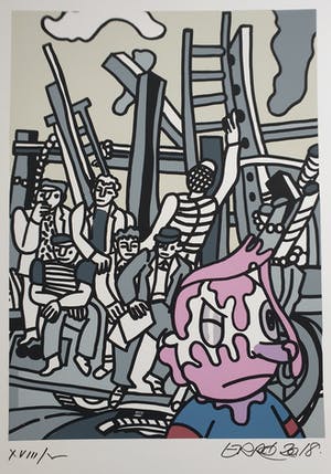 Erro - Zonder Titel (Fernand Léger ) - 72 x 51 cm - Gesigneerd en gedateerd 2018 kopen? Bied vanaf 175!