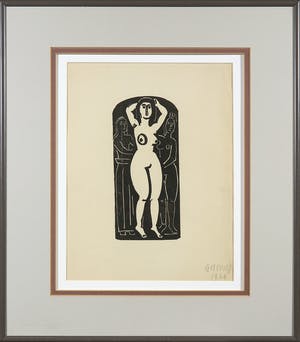 Gustav Heinrich Wolff - Houtdruk, Geburt der Venus - Ingelijst kopen? Bied vanaf 750!