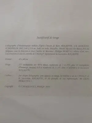 Rene Magritte - (naar), Le Château des Pyrénées, Lithografie kopen? Bied vanaf 590!