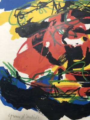 Karel Appel - Abstracte figuren kopen? Bied vanaf 650!