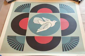 Shepard Fairey - GEOMETRIC DOVE -BLACK- SIGNED OFFSET LITHOGRAPH kopen? Bied vanaf 1!