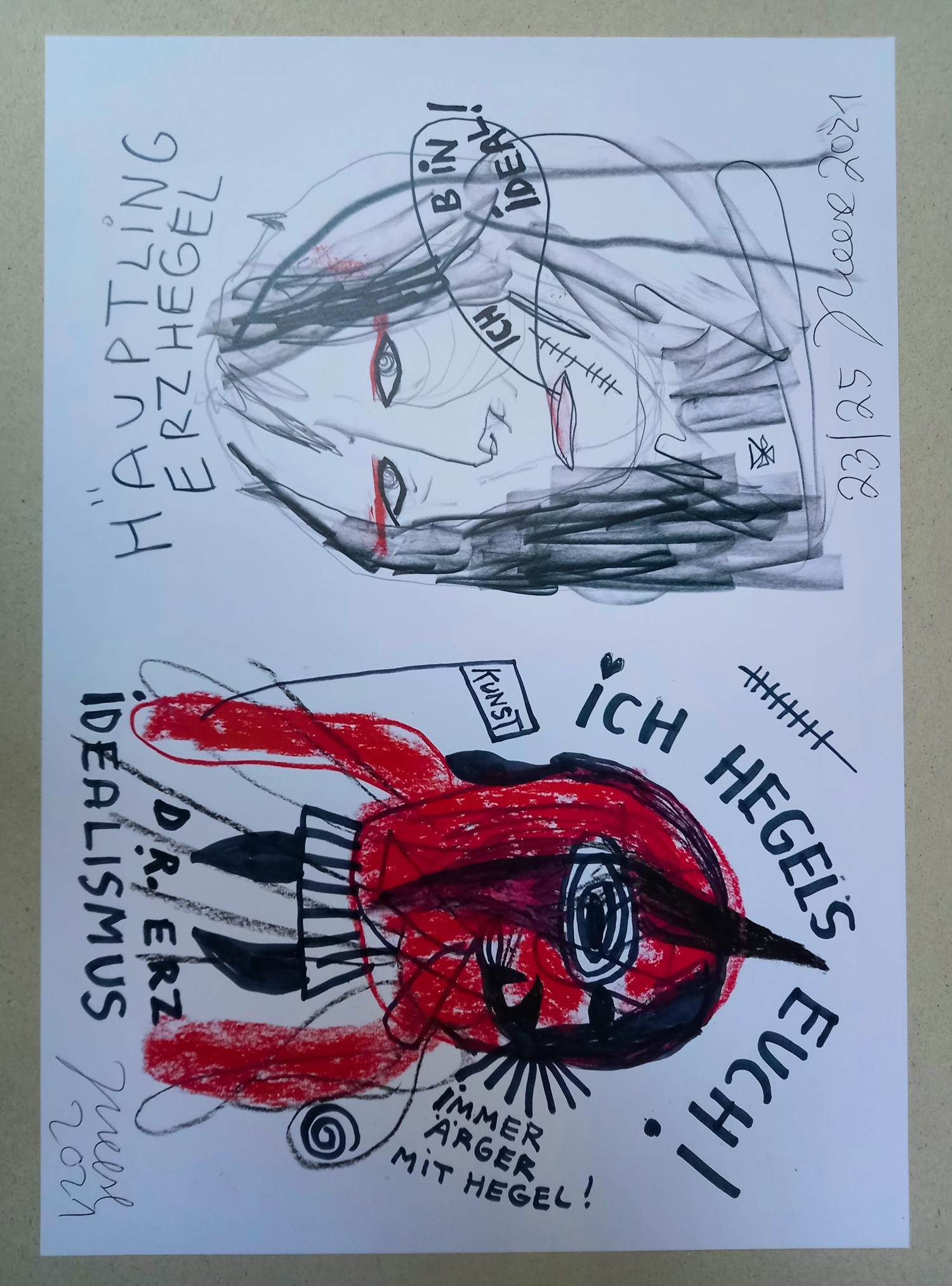 Buy Jonathan Meese - Häuptling Erzhegel - Druck 2021 handsigniert nummeriert Auflage 25 Exemplare? Bid from 350!
