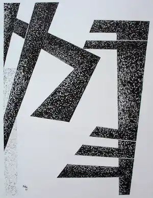 Toon Kelder - litho: Abstract - 1965 verkocht voor € 40!