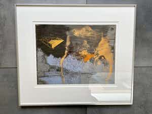 Mirjam Burer - Zeefdruk - Wind (Zonder titel) - Ingelijst - Nr. 12 verkocht voor € 40!