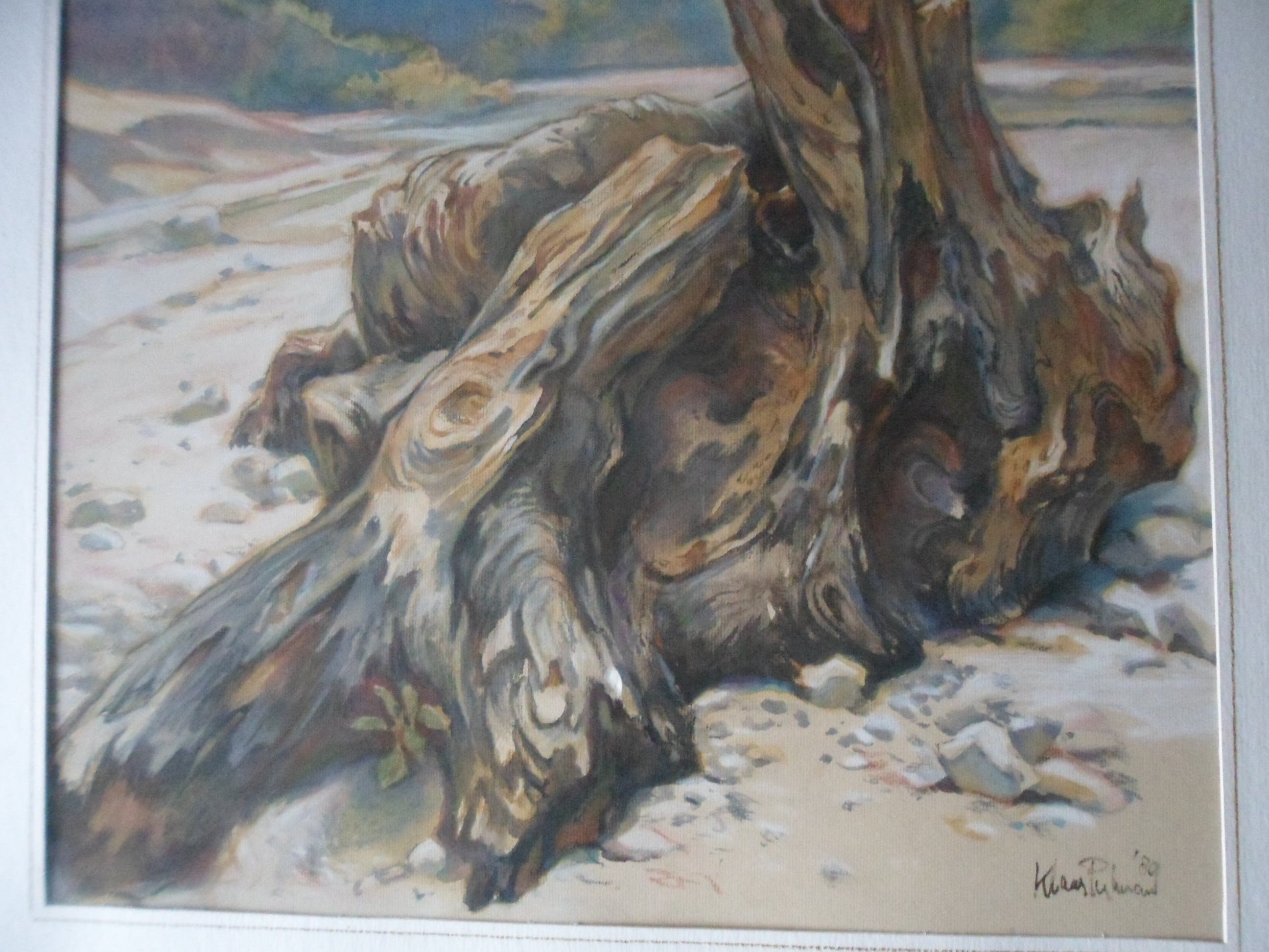 Klaas Pijlman - Aquarel. Titel."Boomstronk". kopen? Bied vanaf 60!