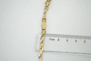 38 - Exclusief "Eurocatene Arezzo Italy" 18 Krt massief gouden "Scroll" collier kopen? Bied vanaf 1300!