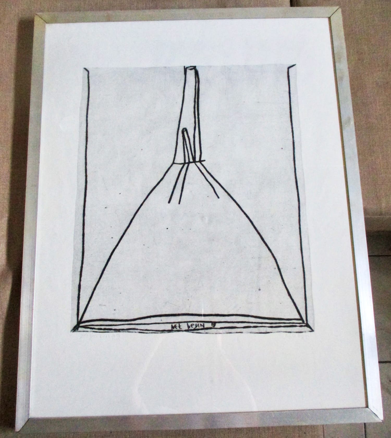 Geertjan van Oostende - Ingelijste ets "Het Begin" kopen? Bied vanaf 1!