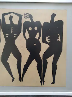 Niet of onleesbaar gesigneerd - Twee mannen, twee vrouwen in silhouet kopen? Bied vanaf 1!