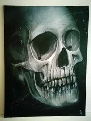 Niet of onleesbaar gesigneerd - Skull verkocht voor € 10!