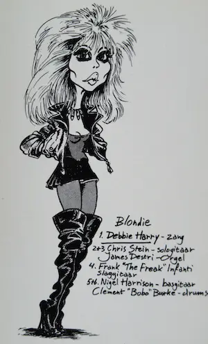 Willem Vleeschouwer - Punk Kwartet , 60 Karikaturen, Sex Pistols e.a. Punk-bands - 1977 kopen? Bied vanaf 1!