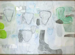 Femmie H. Duiven - Gemengde techniek op papier, Zonder titel nr. 3 - Ingelijst (Zeer groot) kopen? Bied vanaf 1!