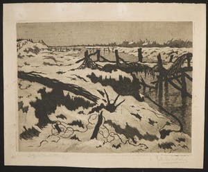 Jules van de Leene - Ets, Schoorbakke an de IJzer kopen? Bied vanaf 1!