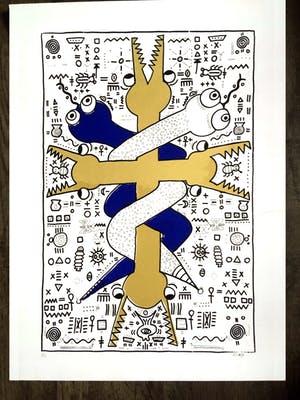 Henk de Bouter - Kruisdraak - gesign. zeefdruk kopen? Bied vanaf 59!