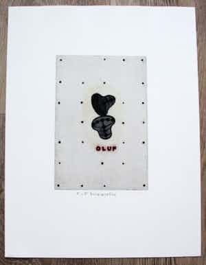 Reinier Lucassen - Bundel met 4 etsen (waarvan 2 met de hand ingekleurd) en gedichten - 1979 verkocht voor € 375!