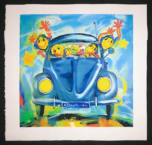 Ad Verstijnen - Zeefdruk, VW Brilletje voorruit kopen? Bied vanaf 1!