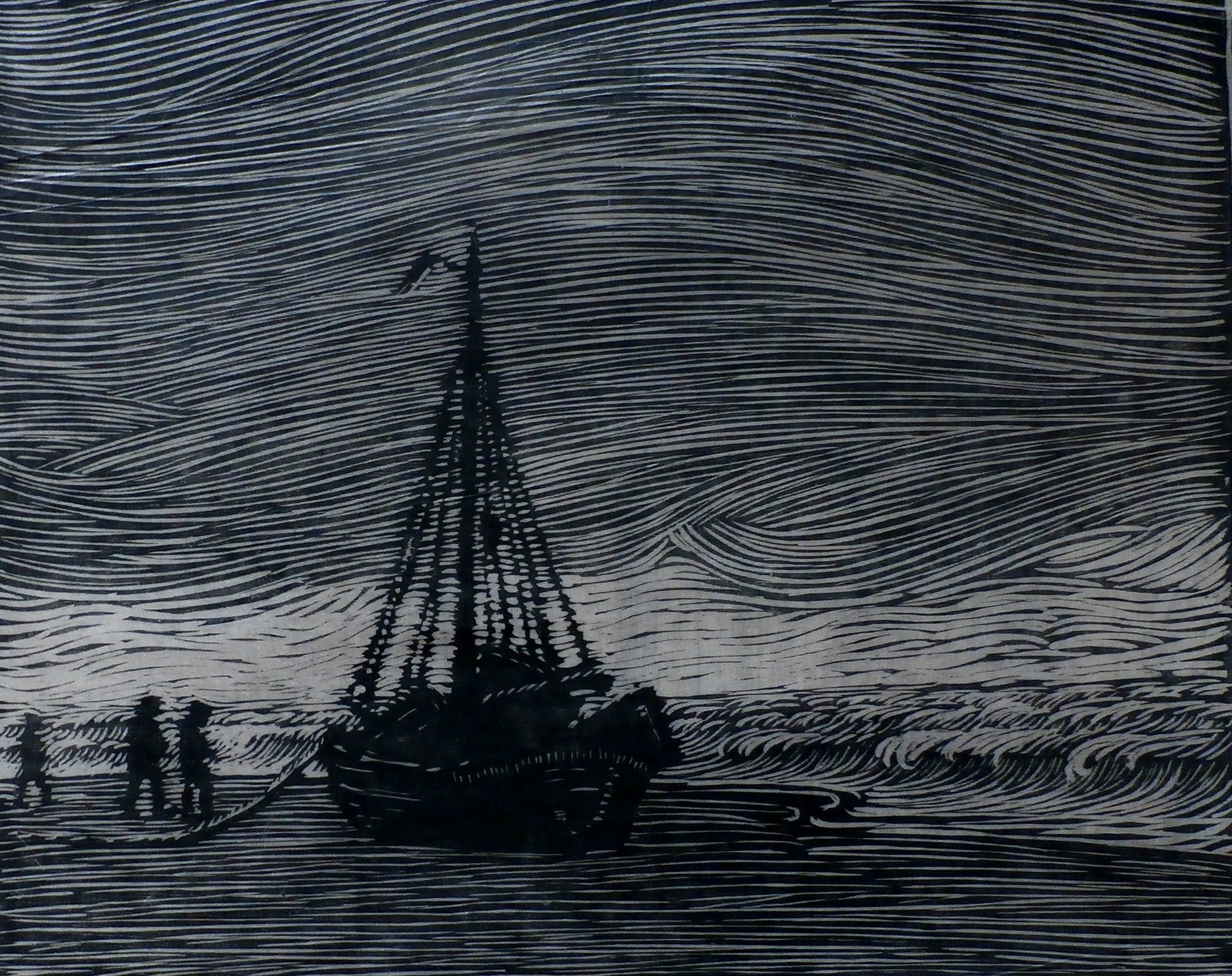 Joseph van de Wall Perne - houtsnede: Zandvoort kopen? Bied vanaf 35!