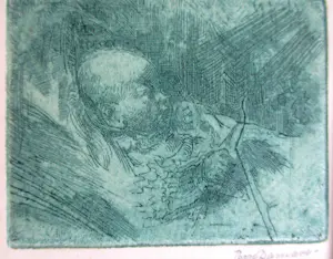 Poppe Damave - Portret van een baby kopen? Bied vanaf 20!