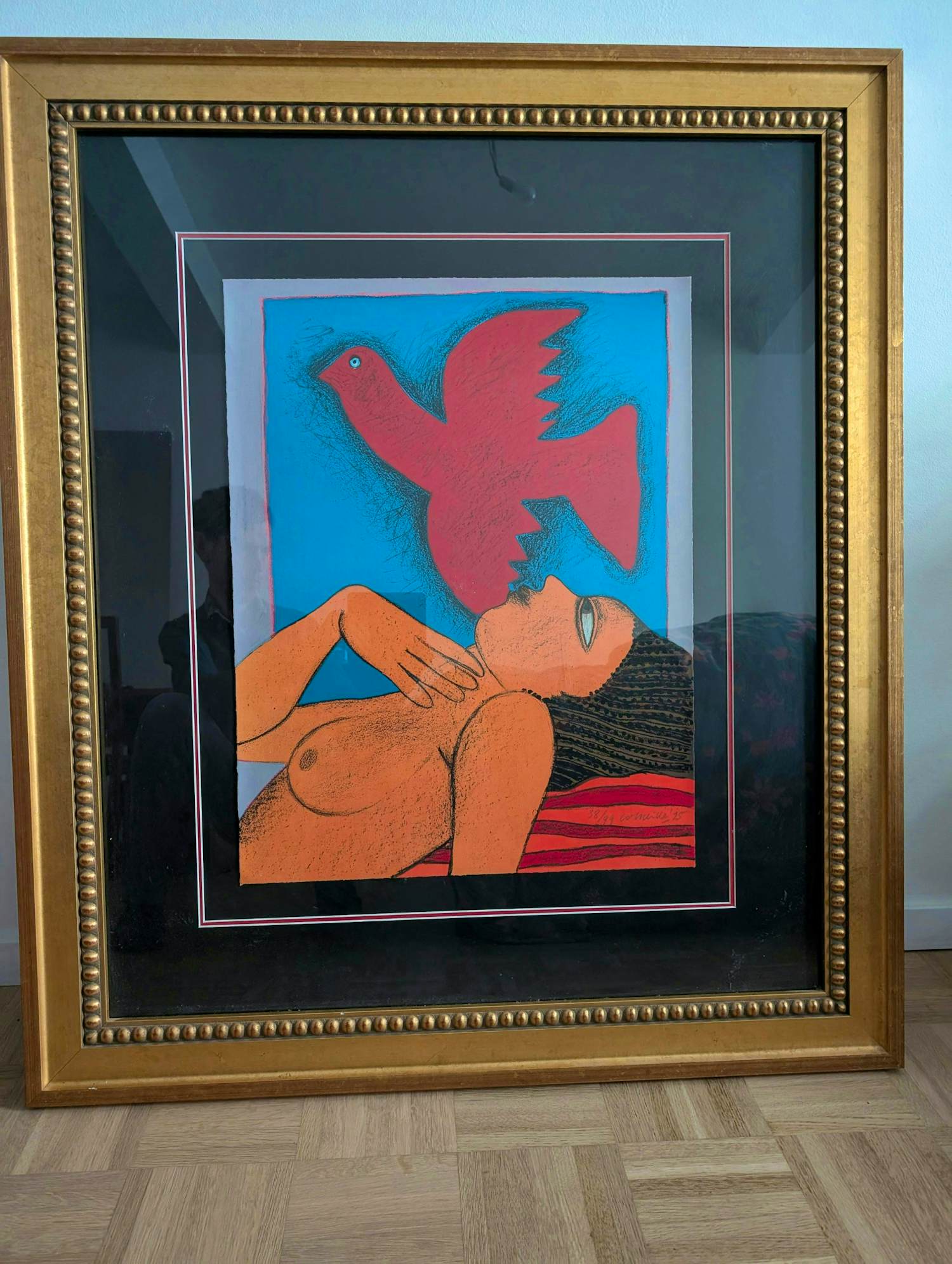 Corneille - L'oiseau rouge verkocht voor € 270!