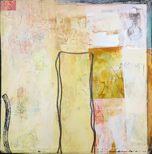 Jos Verwiel - Acryl en collage op doek bevestigd op hout, Ondacron 6 (met ophangsysteem) kopen? Bied vanaf 35!