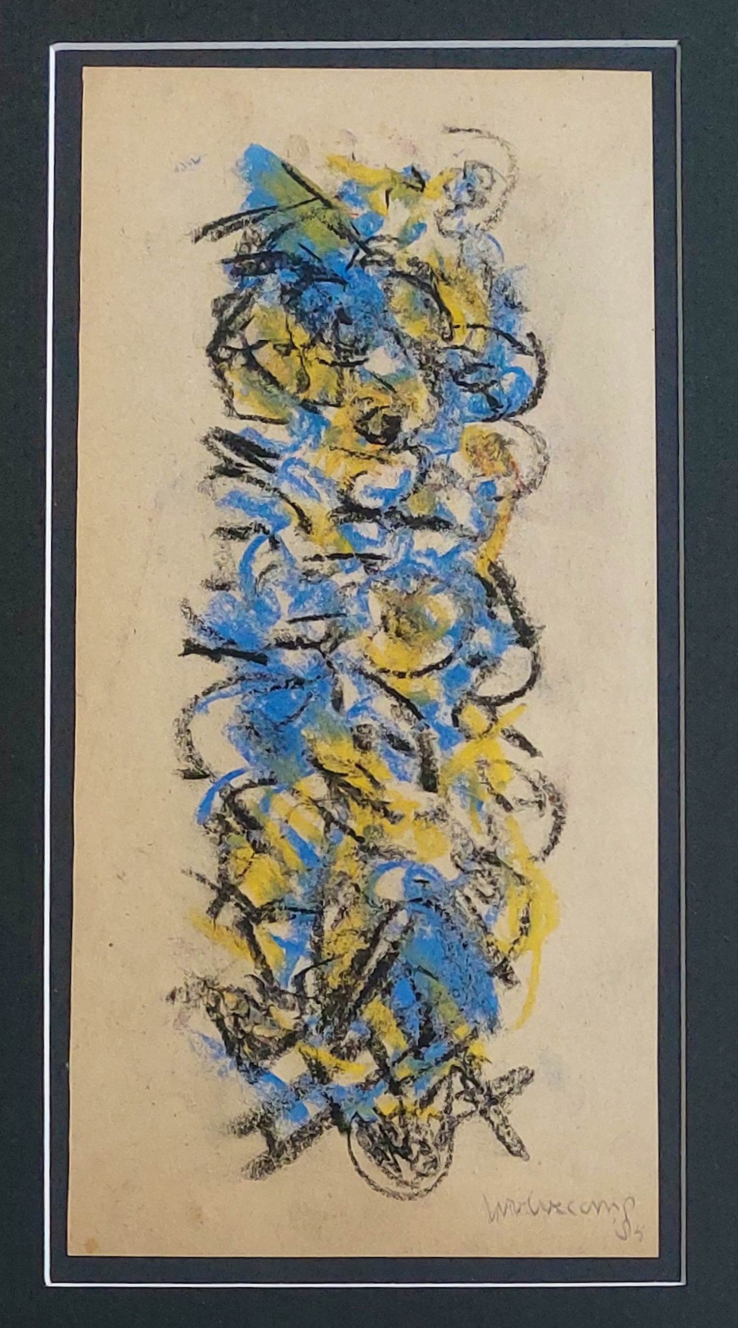 Theo Wolvecamp - Abstracte compositie verkocht voor € 175!