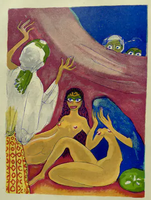 AcheterKees van Dongen - Gravure uit 10010 nacht: 'La surprise du marchand de Damas '? Enchérissez de 5!