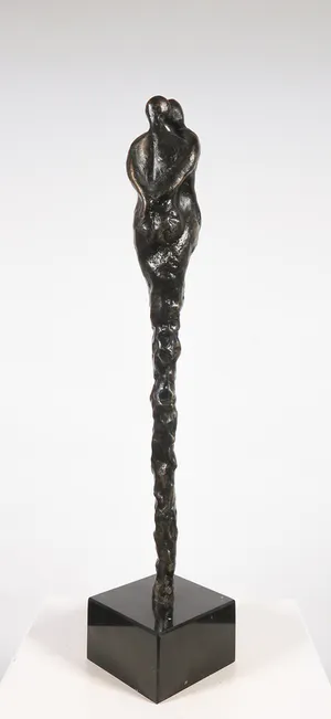 Niet of onleesbaar gesigneerd - Bronzen beeld van twee verstrengelde figuren kopen? Bied vanaf 1!