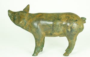 Pierre Chenet - Twee bronzen biggetjes kopen? Bied vanaf 319!