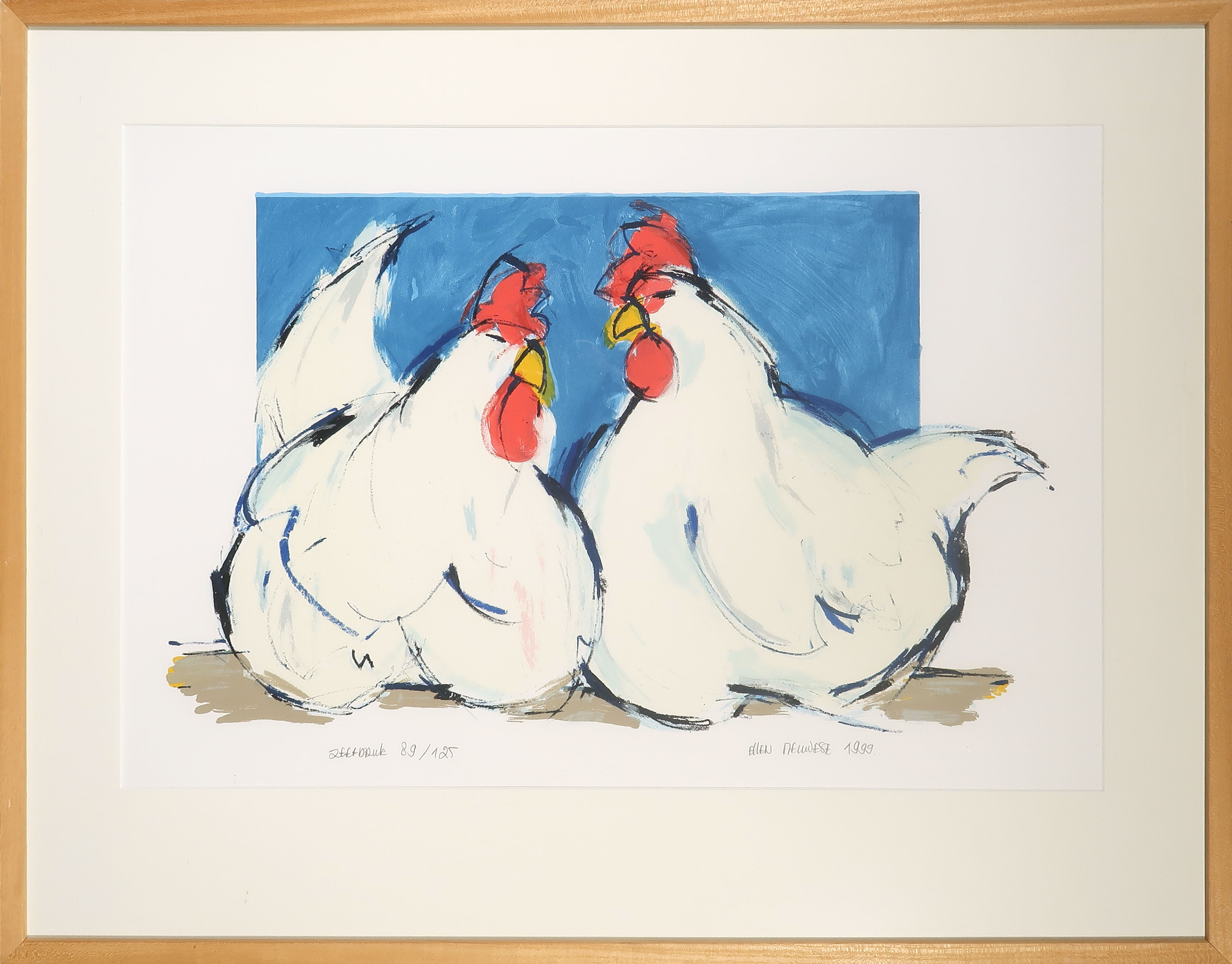 Ellen Meuwese - Zeefdruk, Op Stok - Ingelijst verkocht voor € 50!