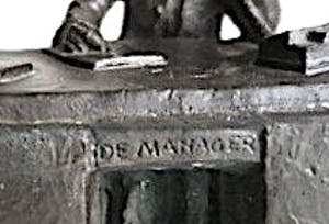 Niet of onleesbaar gesigneerd - “De manager" - Beeld van Gietijzer/Bronslegering kopen? Bied vanaf 1!