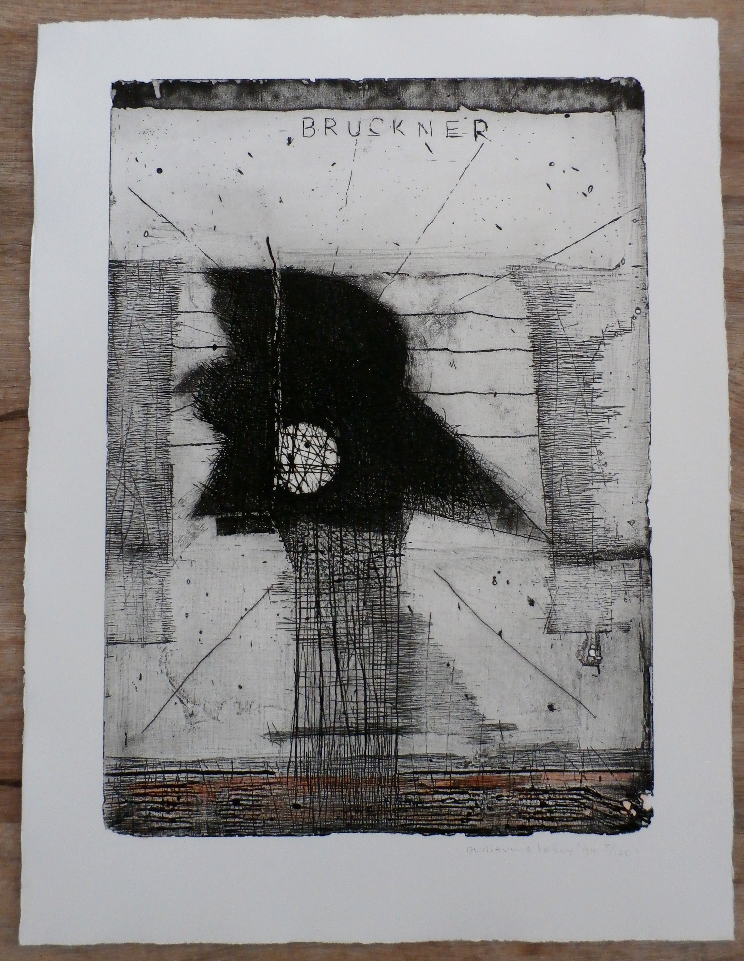 Guillaume Le Roy - handingekleurde ets - 1994 kopen? Bied vanaf 55!