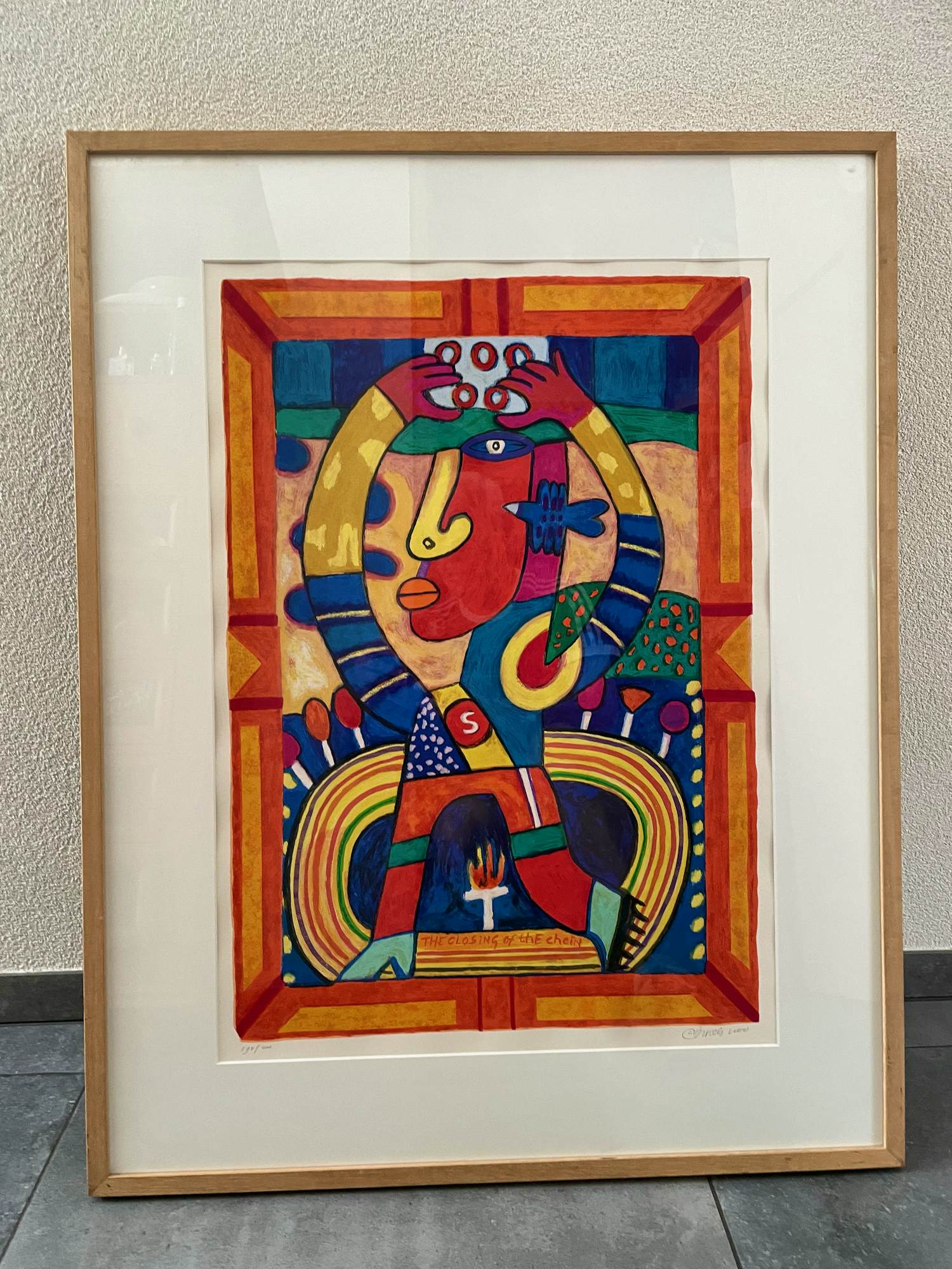 Clemens Briels - Zeefdruk Nr. 194 - The closing of the - Ingelijst verkocht voor € 150!