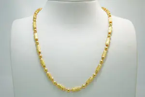 Acheter8 - 22 karaats geelgouden collier met bol en staf schakels? Enchérissez de 2200!