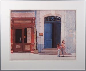 Marcel Schellekens - Aquatint, Zondagmorgen - Ingelijst kopen? Bied vanaf 100!