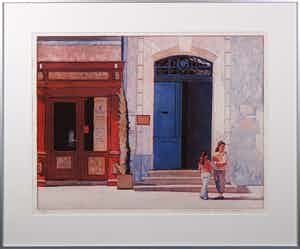 Marcel Schellekens - Aquatint, Zondagmorgen - Ingelijst verkocht voor € 100!