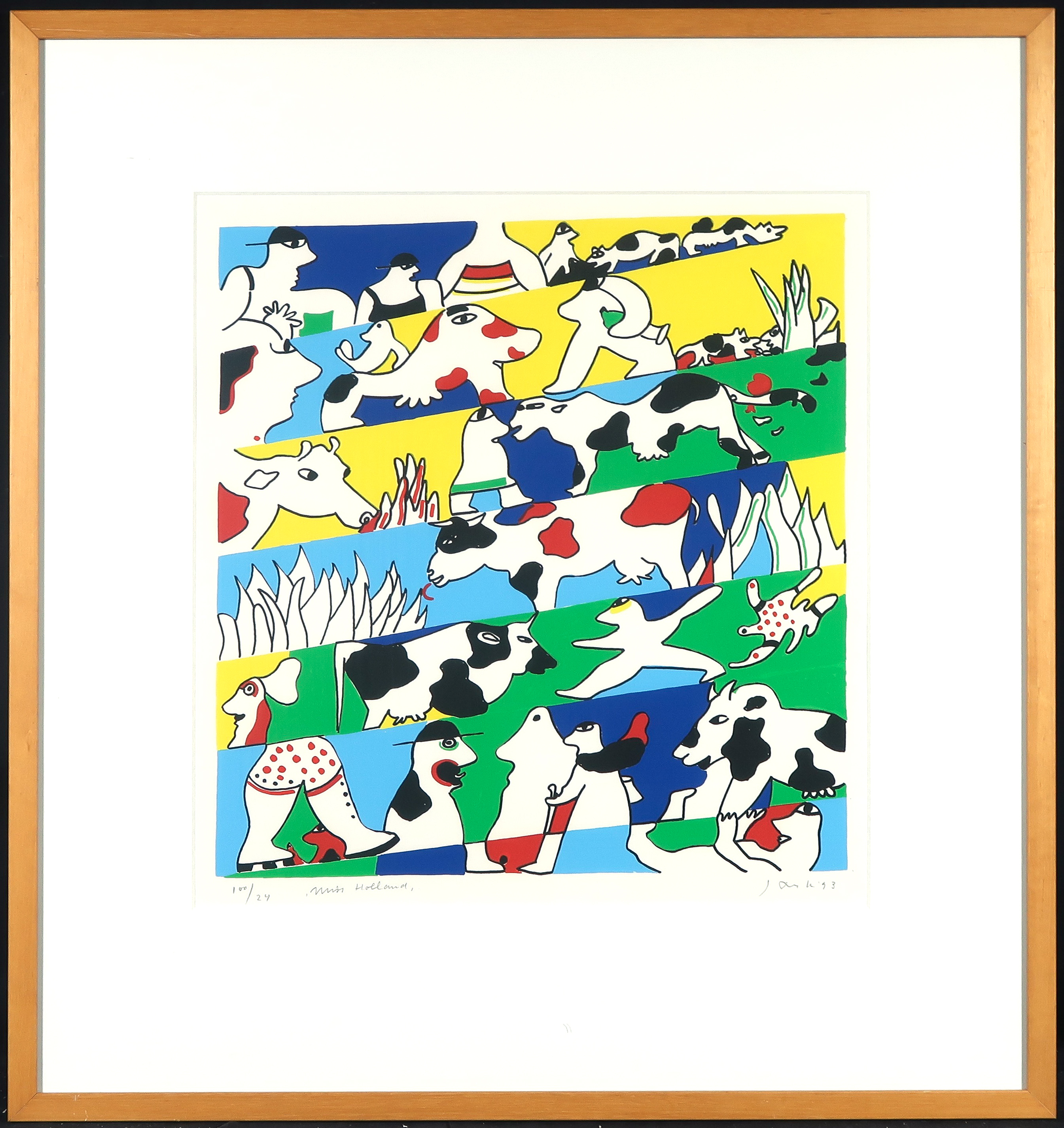 Jan Snoeck - Zeefdruk, Miss Holland - Ingelijst kopen? Bied vanaf 40!