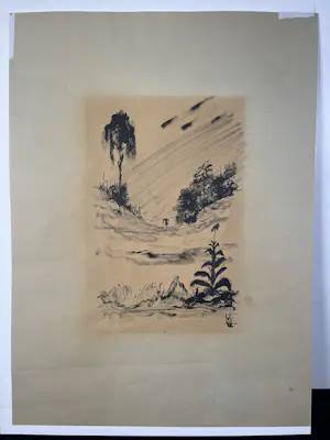 Melle Oldeboerrigter - Surrealistisch landschap kopen? Bied vanaf 75!