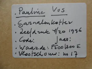 Pauline Vos - Zeefdruk, Garnalenkotter. kopen? Bied vanaf 25!