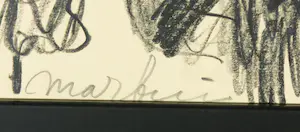 Anton Martineau - Tekening, Man met hoed en schedel kopen? Bied vanaf 1!