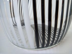 Venini - zwart/wit Tessuto/Swirl vaas kopen? Bied vanaf 85!