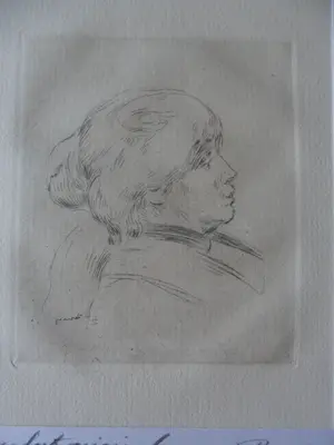 Pierre Auguste Renoir - Ets van een vrouw bekend als Berte Morisot uit circa 1892 kopen? Bied vanaf 120!