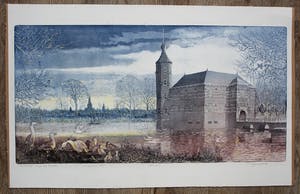 Michael Jepkes - grote ets/aquatint: Bouvigne naar het noorden kopen? Bied vanaf 49!