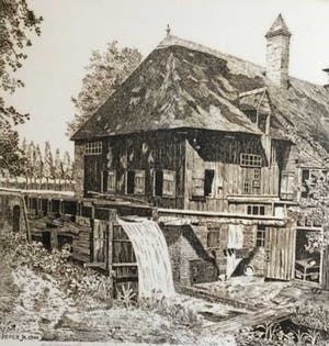 Niet of onleesbaar gesigneerd - C4151-8 - Houtzaagmolen bij kasteel te Vaassen kopen? Bied vanaf 10!