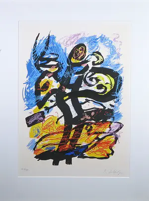 Kees Salentijn - Kleurenlitho, Hommage aan Van Gogh - Ingelijst (Groot) kopen? Bied vanaf 70!