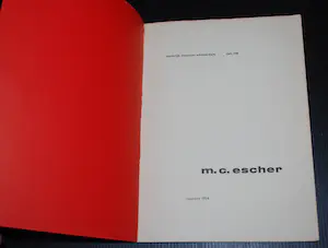 M.C. Escher - zeldzame catalogus 1954 Stedelijk Museum nr.118 - & ingelijst werk uit 1970 - kopen? Bied vanaf 175!