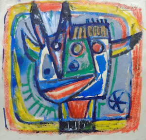 Feiko - COBRA DIER / ORIGINEEL WERK / 31x32cm / SIG / 1964. kopen? Bied vanaf 85!