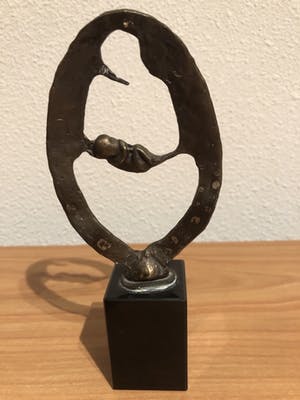 Brons (Onbekend) - Modern bronzen beeld van "MOEDER MET BABY " kopen? Bied vanaf 50!