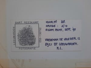 Bart Reeskamp - originele foto in passe partout - 38 - 3/10 - eigen print kopen? Bied vanaf 45!