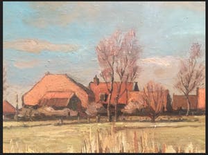 Jo van Lookeren -van Naerssen - Hollands landschap met huizen langs de ringvaart kopen? Bied vanaf 1!