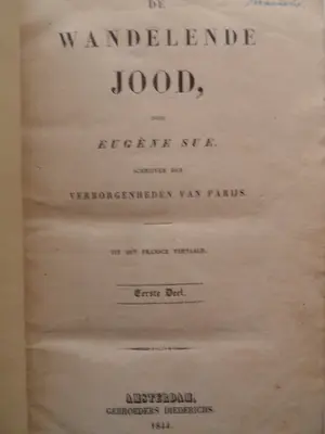 Eugene Sue - De Wandelende Jood - uit het Frans vertaald - eerste druk - 1844-1845 kopen? Bied vanaf 200!